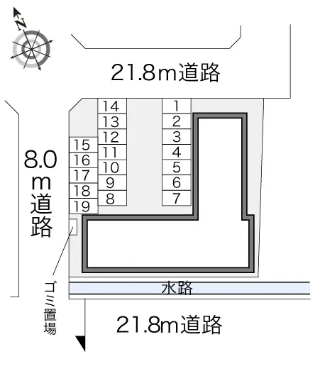 ★手数料０円★札幌市北区拓北五条２丁目　月極駐車場（LP）